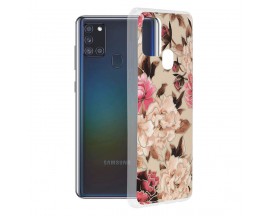 Husa Silicon UPzz Tech Marble Series, Compatibila Cu Samsung Galaxy A21s, Mary Berry Nude