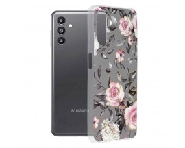 Husa Silicon UPzz Tech Marble Series, Compatibila Cu Samsung Galaxy A13 5G, Bloom of Ruth Gray