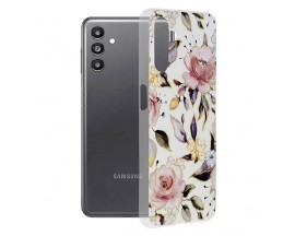 Husa Silicon UPzz Tech Marble Series, Compatibila Cu Samsung Galaxy A13 5G, Chloe White