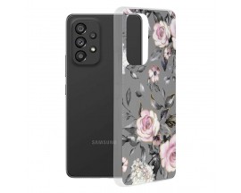 Husa Silicon UPzz Tech Marble Series, Compatibila Cu Samsung Galaxy A53 5G, Bloom of Ruth Gray