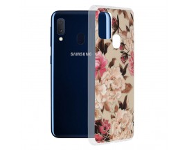 Husa Silicon UPzz Tech Marble Series, Compatibila Cu Samsung Galaxy A20e, Mary Berry Nude