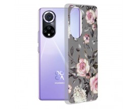 Husa Silicon Upzz Tech Marble Series, Compatibila Cu Huawei Nova 9, Bloom Of Ruth Gray