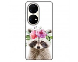 Husa Silicon Soft Upzz Print, Compatibila Cu Huawei P50 Pro, Cute Raccoon
