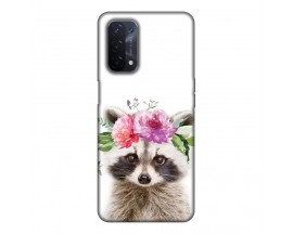 Husa Silicon Soft Upzz Print, Compatibila Cu Oppo A54/A74 5G, Cute Raccoon