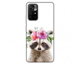 Husa Silicon Soft Upzz Print, Compatibila Cu Xiaomi Poco M4 Pro 5G, Cute Raccoon