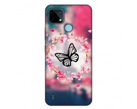 Husa Silicon Soft Upzz Print, Compatibila Cu Realme C21, Butterfly