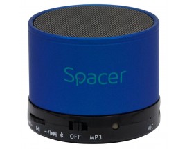 Boxa Portabila Spacer Topper, Bluetooth, Microfon, 3W, Albastru