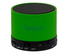 Boxa Portabila Spacer Topper, Bluetooth, Microfon, 3W, Verde