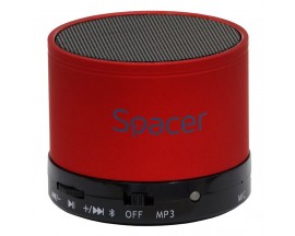 Boxa Portabila Spacer Topper, Bluetooth, Microfon, 3W, Rosu