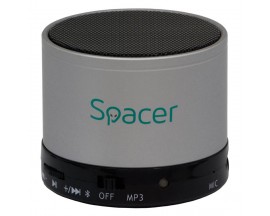 Boxa Portabila Spacer Topper, Bluetooth, Microfon, 3W, Silver