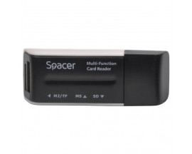 Card Reader Extern Spacer SPCR-658, Usb 2.0, Negru