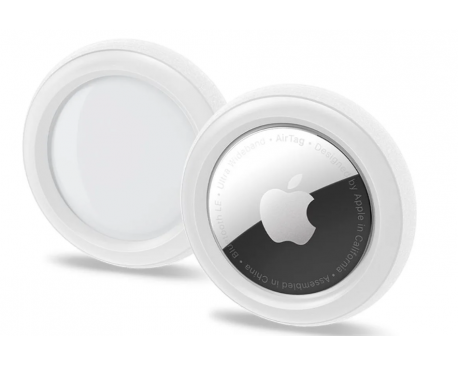 Set 2 carcase de protectie Spigen Silicone Fit compatibil cu Apple AirTag alb
