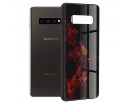 Husa Spate Premium Upzz Techsuit Glaze, Compatibila Cu Samsung Galaxy S10, Red Nebula
