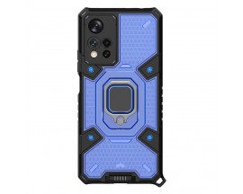 Husa Spate Upzz Techsuit Honeycomb Armor, Cu Inel Metalic, Compatibila Cu Xiaomi Redmi Note 11 Pro Plus 5g, Albastru