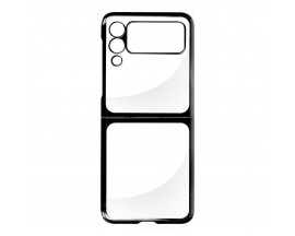 Husa Upzz Focus, Compatibila Cu Samsung Galaxy Z Flip 3, Transparenta Cu Margine Neagra