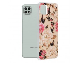 Husa Silicon UPzz Tech Marble Series, Compatibila Cu Samsung Galaxy A22 5G, Mary Berry Nude