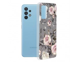 Husa Silicon Upzz Tech Marble Series, Compatibila Cu Samsung Galaxy A32 4g, Bloom Of Ruth Gray