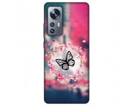 Husa Silicon Soft Upzz Print, Compatibila Cu Xiaomi 12X, Butterfly