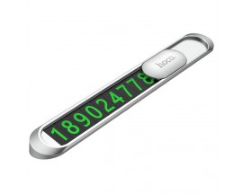 Suport Afisaj Numar De Telefon Parbriz Hoco, 4 Seturi Numere Magnetice, Silver - PH41