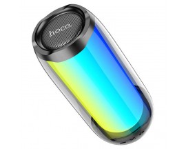Boxa Portabila Bluetooth 5.0, Hoco Pulsating, Iluminare RGB, TWS, Negru - HC8