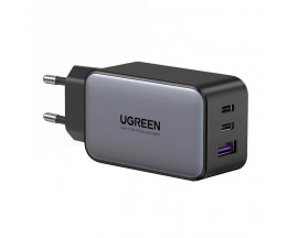 Incarcator Retea UGREEN GaN, 1 X USB Quick Charge 3.0, PD 65W, 2 X USB Type C, Negru - 10335