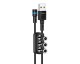 Cablu Date Incarcare Magnetic 3 In 1 Hoco, USB-A LA Type-C, Lightning Si Micro-USB, 20W, 2.4A, 1.2m,  Negru - U98