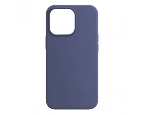 Husa Premium Upzz No Logo Soft Silicon, Compatibila Cu iPhone 12 Pro Max, Interior Alcantara, Albastru
