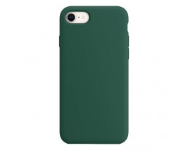 Husa Premium Upzz No Logo Soft Silicon, Compatibila Cu iPhone 8, Interior Alcantara, Verde