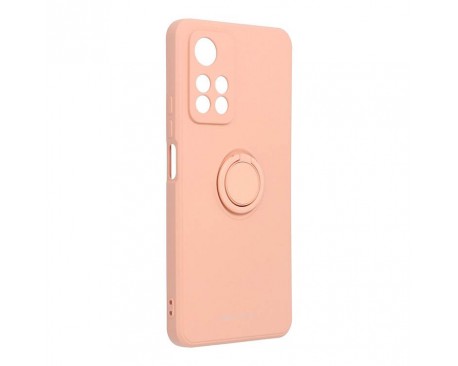 Husa Spate Roar Amber Compatibila Cu Xiaomi Redmi Note 11 Pro, Inel Metalic Pe Spate, Roz