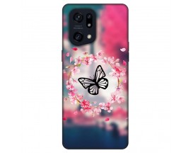 Husa Silicon Soft Upzz Print, Compatibila Cu Oppo Find X5, Butterfly