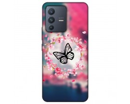 Husa Silicon Soft Upzz Print, Compatibila Cu Vivo V23 5G, Butterfly