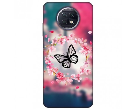 Husa Silicon Soft Upzz Print, Compatibila Cu Xiaomi Redmi Note 9T, Butterfly