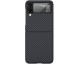 Husa Upzz Aramid Pure Carbon Fiber Pentru Samsung Galaxy Z Flip 3, Fibra De Carbon, Negru