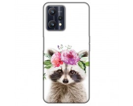 Husa Silicon Soft Upzz Print, Compatibila Cu Realme 9 Pro, Cute Raccoon