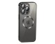 Husa UPzz Trend Electro MagSafe, Compatibila Cu iPhone 13 Pro Max, Spate Transparent, Rama Neagra