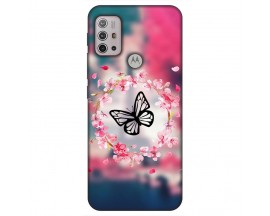 Husa Silicon Soft Upzz Print, Compatibila Cu Motorola Moto G10, Butterfly