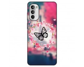 Husa Silicon Soft Upzz Print, Compatibila Cu Motorola Moto G52, Butterfly