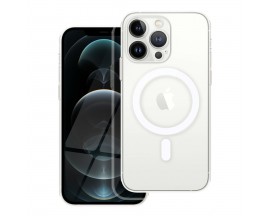 Husa Spate Upzz Hybrid MagSafe, Compatibila Cu iPhone 12 Pro Max, Protectie La Camere, Transparent