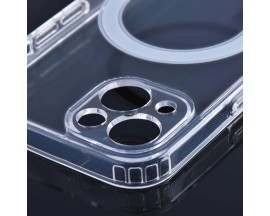 Husa Spate Upzz Hybrid MagSafe, Compatibila Cu iPhone 13, Protectie La Camere, Transparent