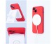 Husa Spate Upzz Magsafe Compatibila Cu iPhone 12 Pro, Microfibra La Interior, Rosu