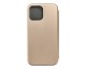 Husa Flip Carte Upzz Magnet Lux Compatibila Cu iPhone 14 Pro, Piele Ecologica, Gold