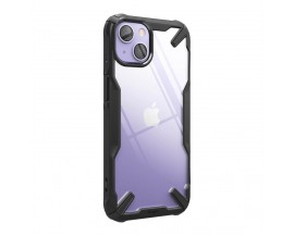 Husa Spate Premium Ringke Fusion X, Compatibila Cu iPhone 14, Transparenta, Cu Rama Neagra