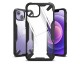 Husa Spate Premium Ringke Fusion X, Compatibila Cu iPhone 14, Transparenta, Cu Rama Neagra