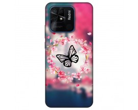 Husa Silicon Soft Upzz Print, Compatibila Cu Xiaomi Redmi 10C, Butterfly
