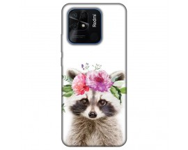 Husa Silicon Soft Upzz Print, Compatibila Cu Xiaomi Redmi 10C, Cute Raccoon