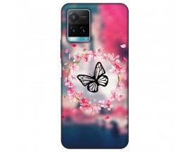 Husa Silicon Soft Upzz Print, Compatibila Cu Vivo Y21s, Butterfly