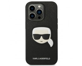 Husa Spate Karl Lagerfeld Compatibila Cu iPhone 14 Pro Max, Saffiano Karl Head, Negru - 9077068