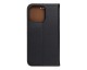 Husa Tip Carte Forcell Smart Pro, Compatibila Cu iPhone 14, Piele Naturala, Negru