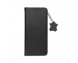 Husa Tip Carte Forcell Smart Pro, Compatibila Cu iPhone 14 Plus, Piele Naturala, Negru
