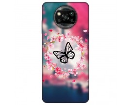 Husa Silicon Soft Upzz Print, Compatibila Cu Xiaomi Poco X3 NFC, Butterfly